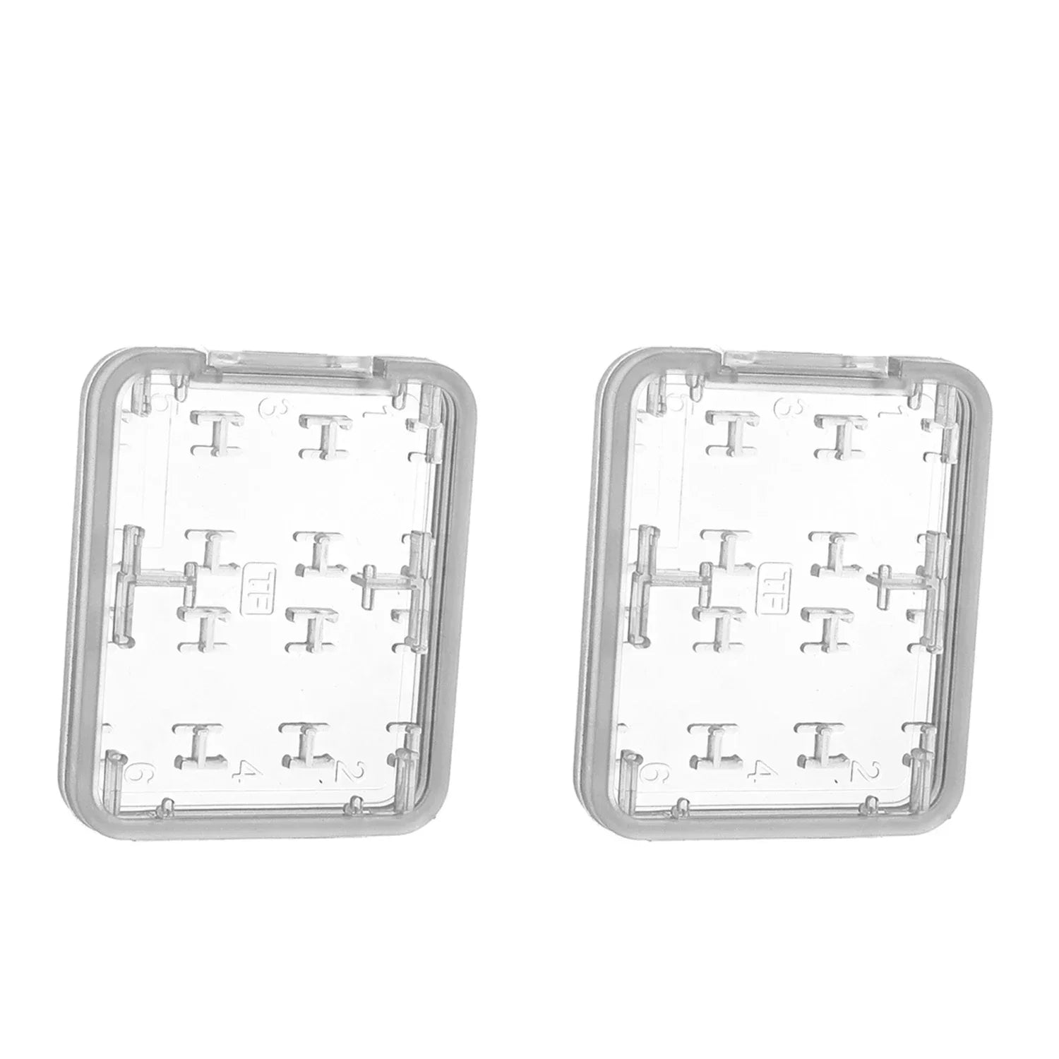 8in1 Reusable Plastic Micro SD SDHC TF Memory Card Storage Case Box Protector Holder Transparent Mini Memory Card Organizer Box