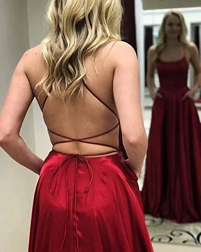 A-line Slit Cowl Neckline Satin 3 Styles Bridesmaid Dress With Tieing Dresses For Special Events Evening Dress Dresses For Prom