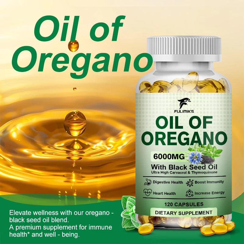 Buy 2 Get 2 Free! Oil of Oregano Supplement, Immune Support, Digestive Health, Light Beige, Improve Overall Wellness & Vitality