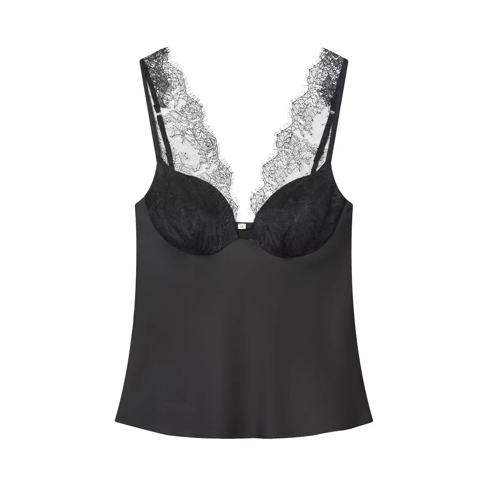TFMLN Women Lace Splice Sexy Sling Sleeveless Tops 2026 New Fashion Deep V Neck Elegant Outfit Chic Street Casual Clothing