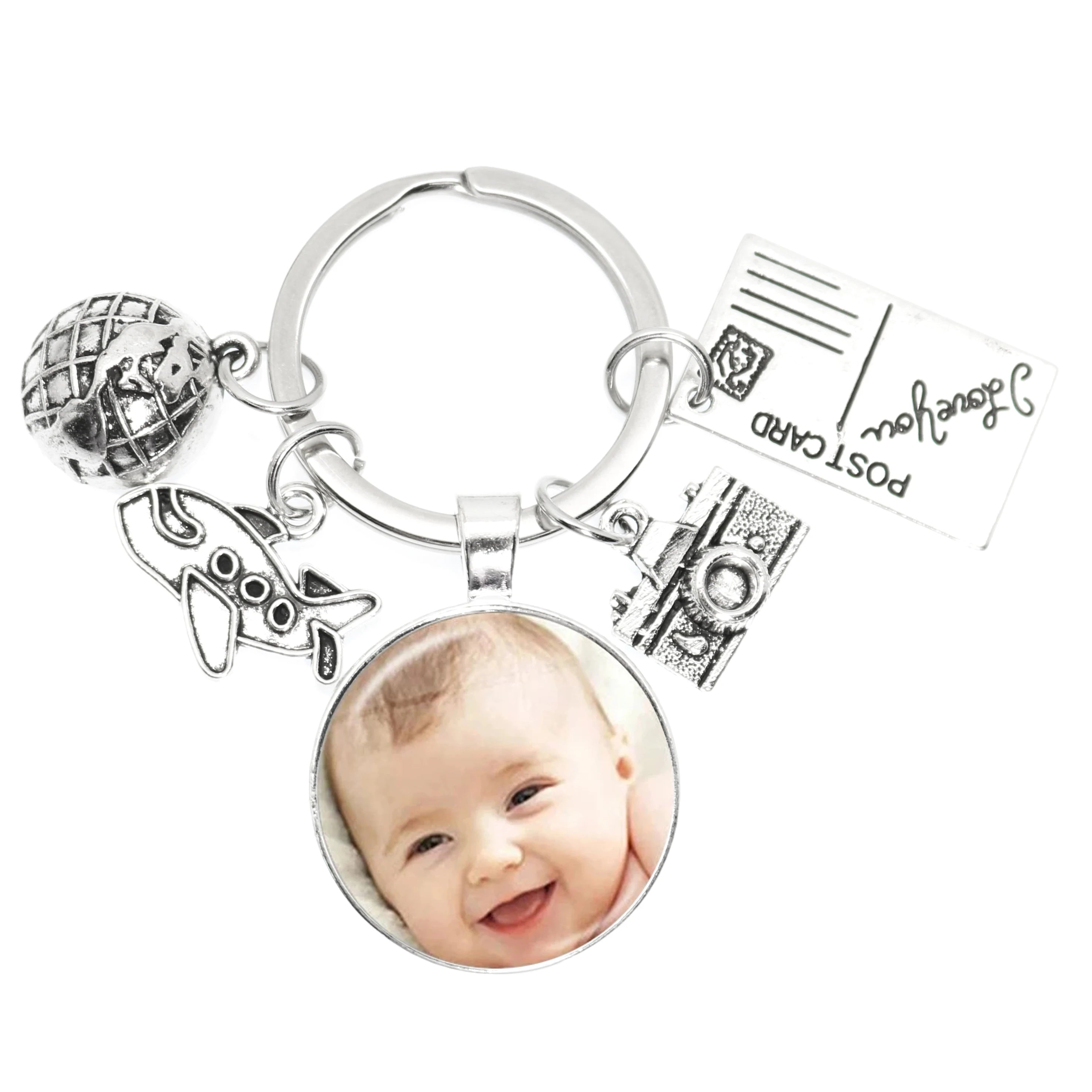 Personalized Custom Keychain Photo Mum Dad Baby Children Grandpa Parents Custom Designed Photo Gift For Family Anniversary Gift
