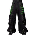 Women Fall Winter Cargo Jeans Striped Zipper Button Closure Loose Casual Trousers Streetwear with Pockets