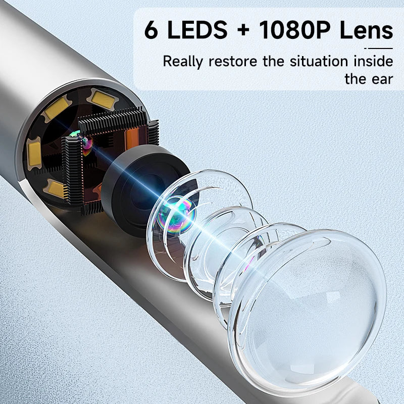4.2mm Camera Viual WiFi Endoscope 1080P Camera for iOS/Android Phones Tablet Waterproof Ear Scope for Ear Cleaning Skin Check