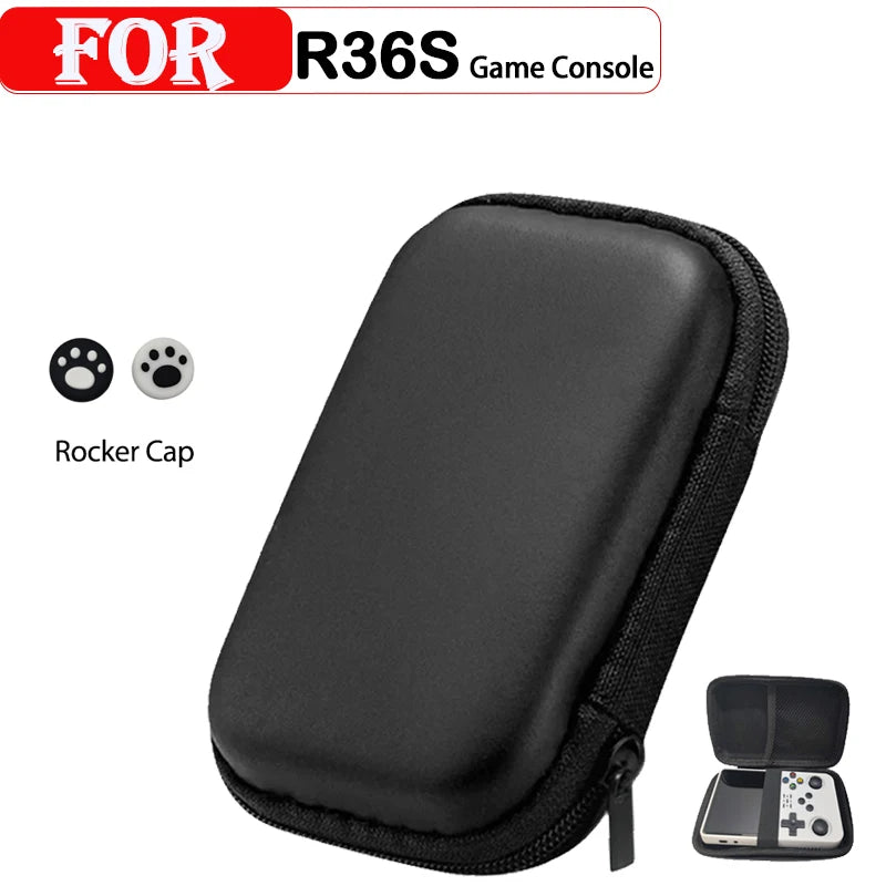 Tempered Glass Screen Protectors+Bag for R36S Game Console Storage Bag & Screen Protectors Tempered Glass Film for Game Accessor