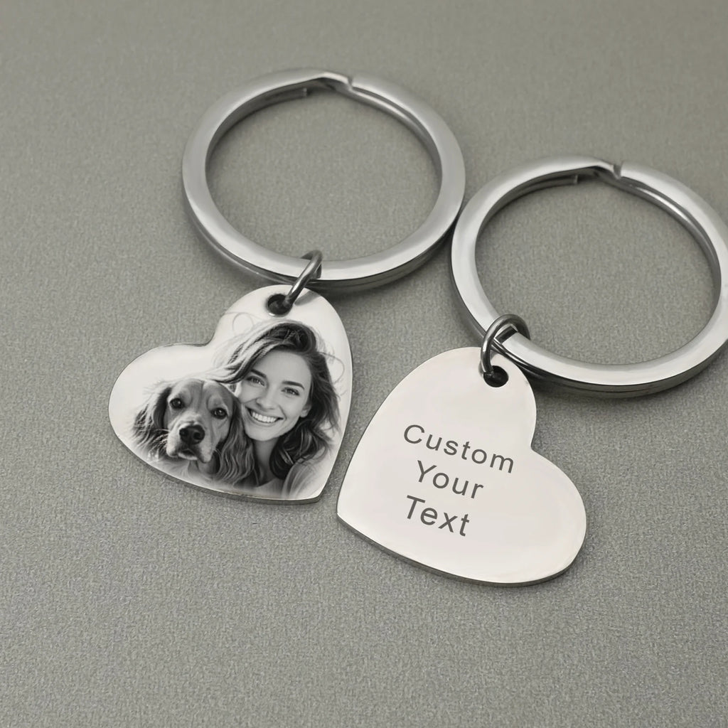 Keychain customizable photo personalized Keychain photo and text Keychain customizable Keyring Safe driver keychain for dad
