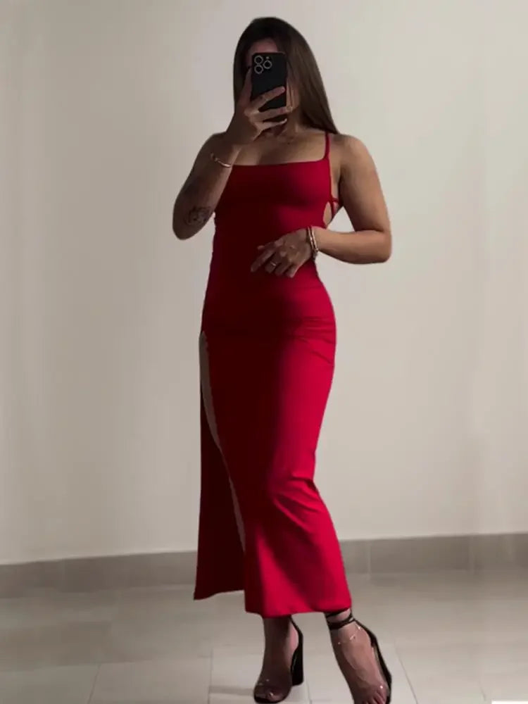 2026 Explosive New Summer Dress High Sensibility Halter Strap Spice Girl Bodycon Hip-Hugging Dress for Party Clubwear