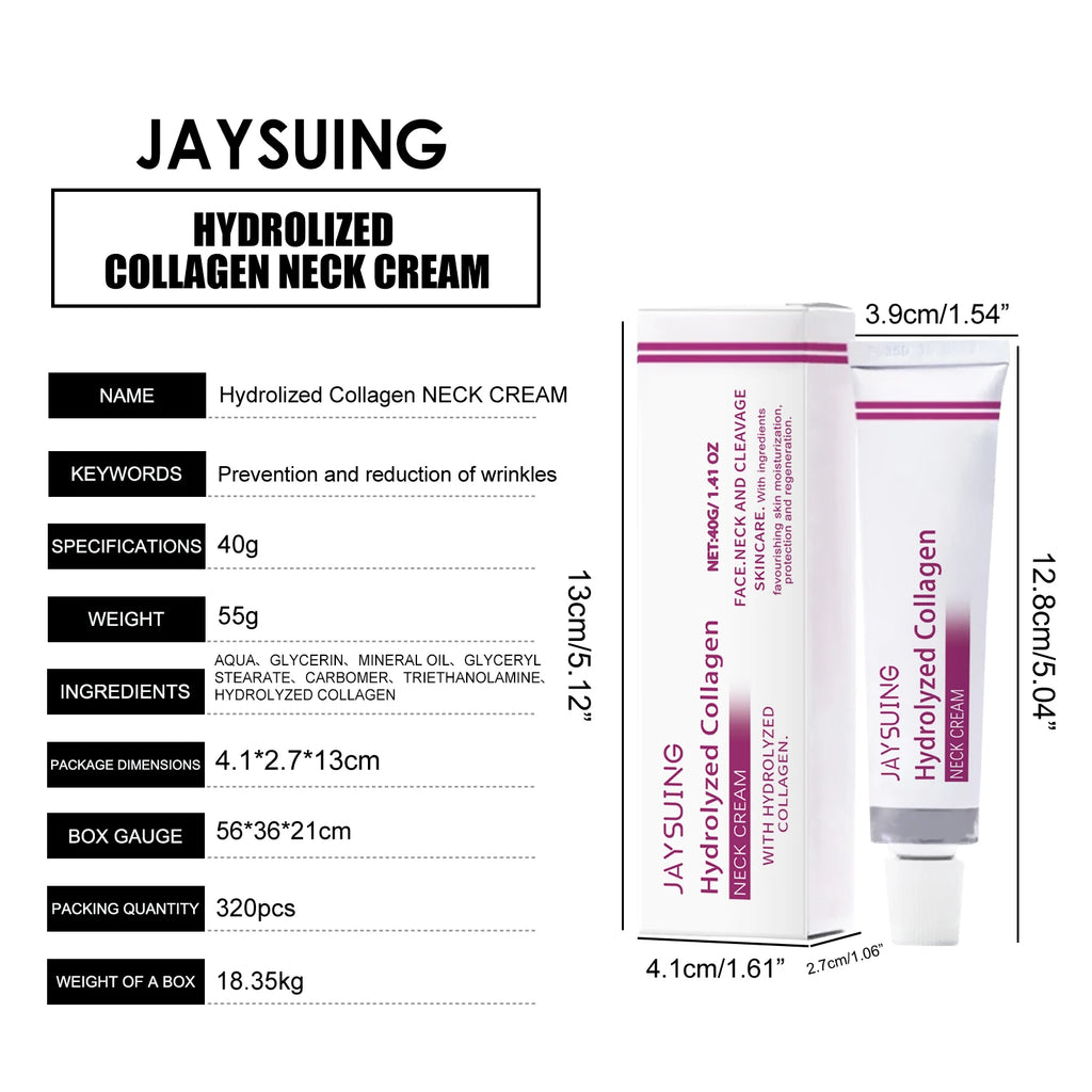 Hydrolyzed Collagen Neck Cream Eliminate Neck Fine Lines Firming Lifting Neck Remove Double Chin Rejuvenation Cream SkinCare