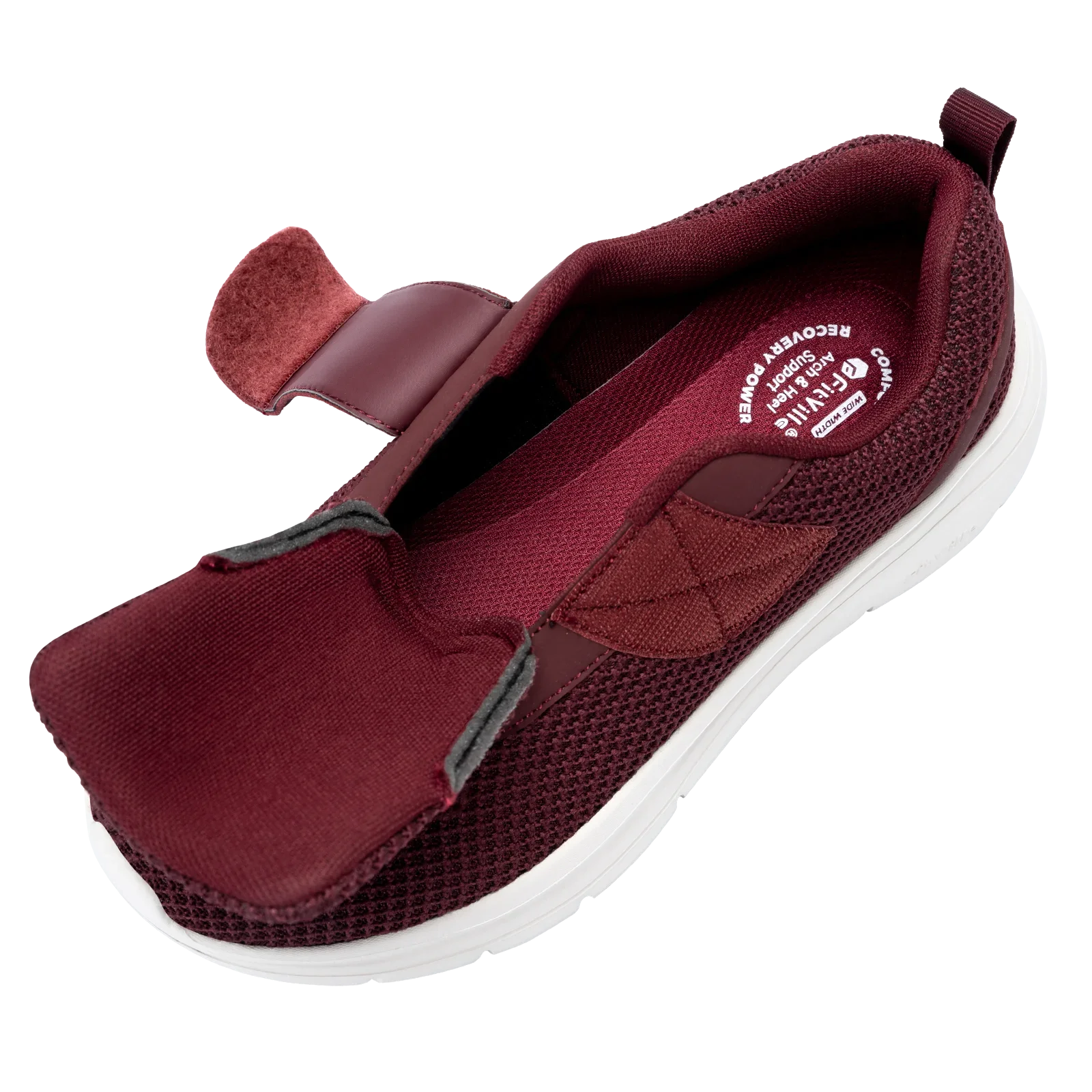 FitVille Women'S Shoes Wide Sneakers Diabetes Shoes Adjustable Strap For Swollen Feet Slip On Walking Lightweight Comfortable
