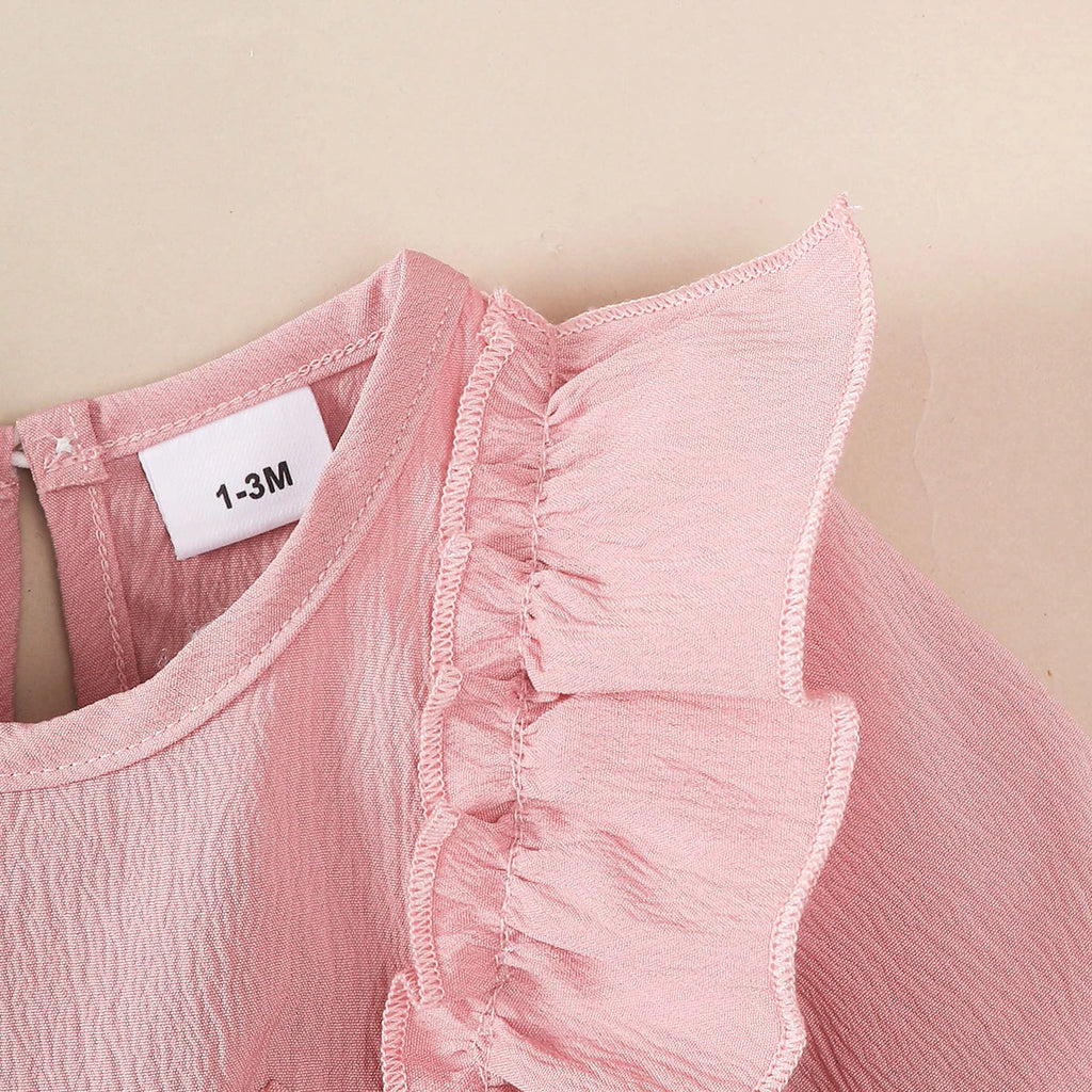 Baby girl Autumn Dress Ruffled Edges and Bow, Long sleeved Dress+Headband for 0-18 Months Cute Baby girl Holiday Party Costume