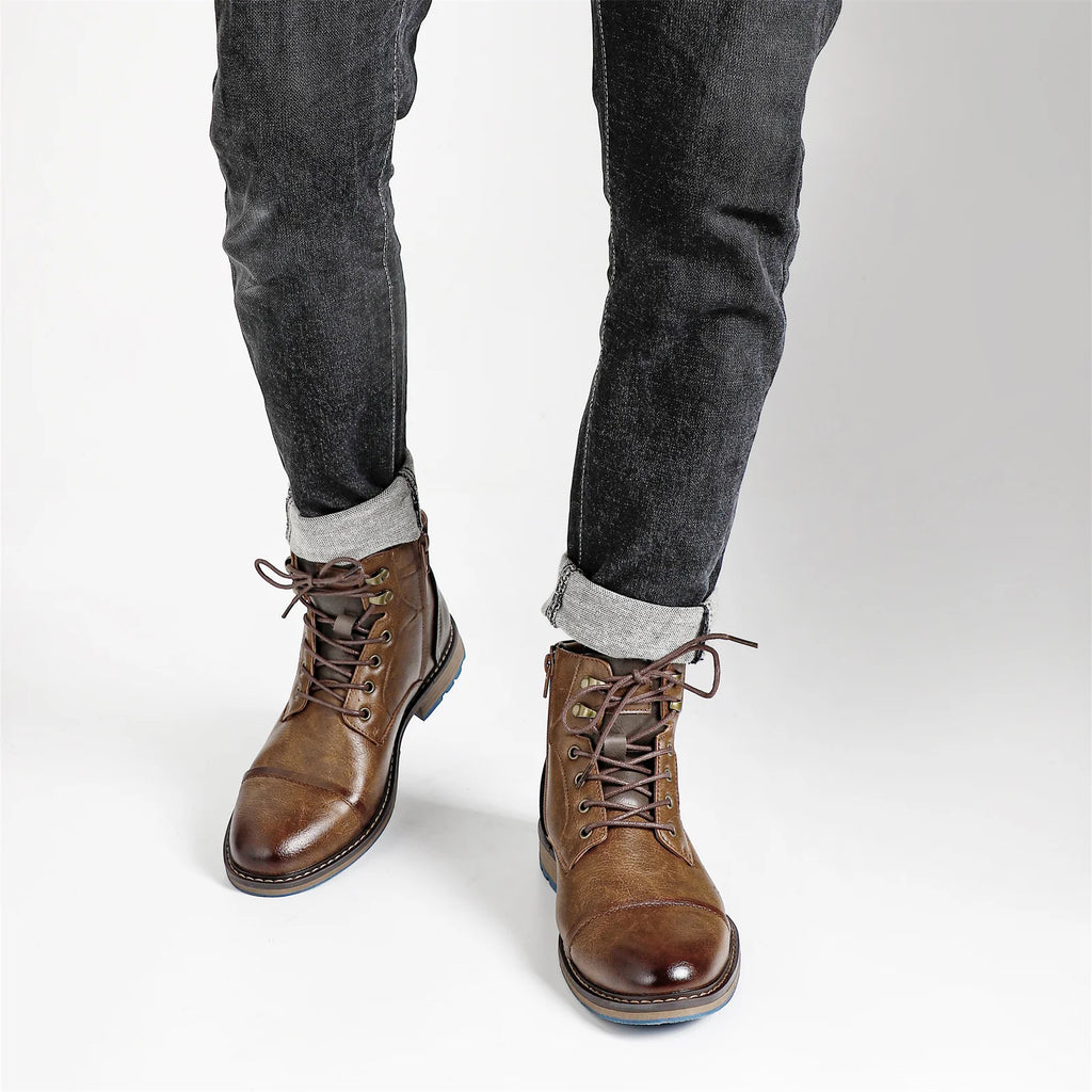 Retro Men Boots Outdoor Casual Fashion Men Ankle Boots