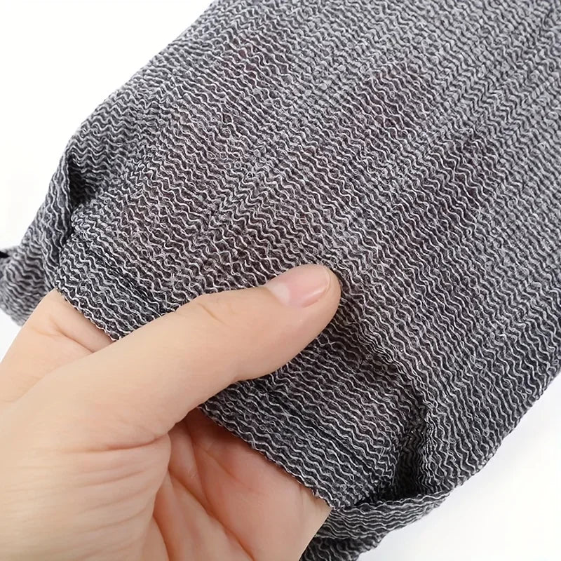 2/1piece soap bag, exfoliating soap storage bag, body scrubber, coarse sponge suitable for bath or shower, gray mesh