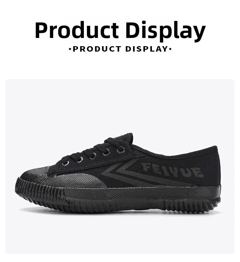 DaFu Flying Men's Athletic Shoes Long Distance Running Jump Far Field Event Canvas Sports Shoes Couple's Loafers Black Sneakers
