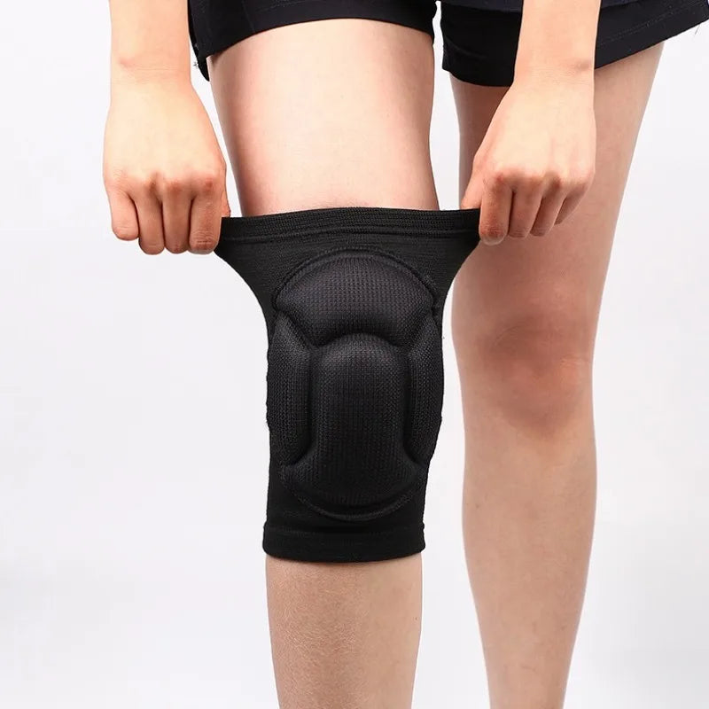 1PCS Thick Black Sponge Knee Pads Skin Friendly Breathable Turtle Shell Free Bending Knee Pads Health Protection Equipment