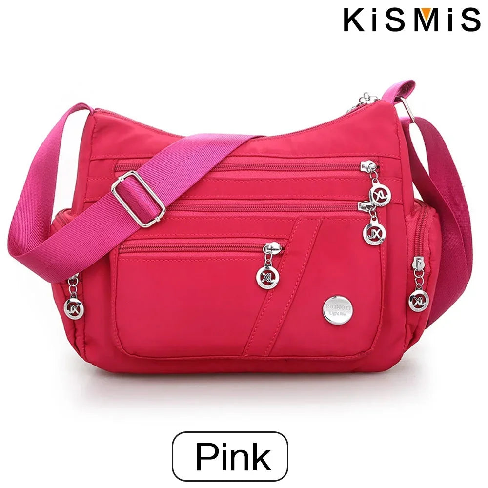Fashion Women Waterproof Crossbody Bag Casual Single Shoulder Handbag Messenger Bag Oxford Material