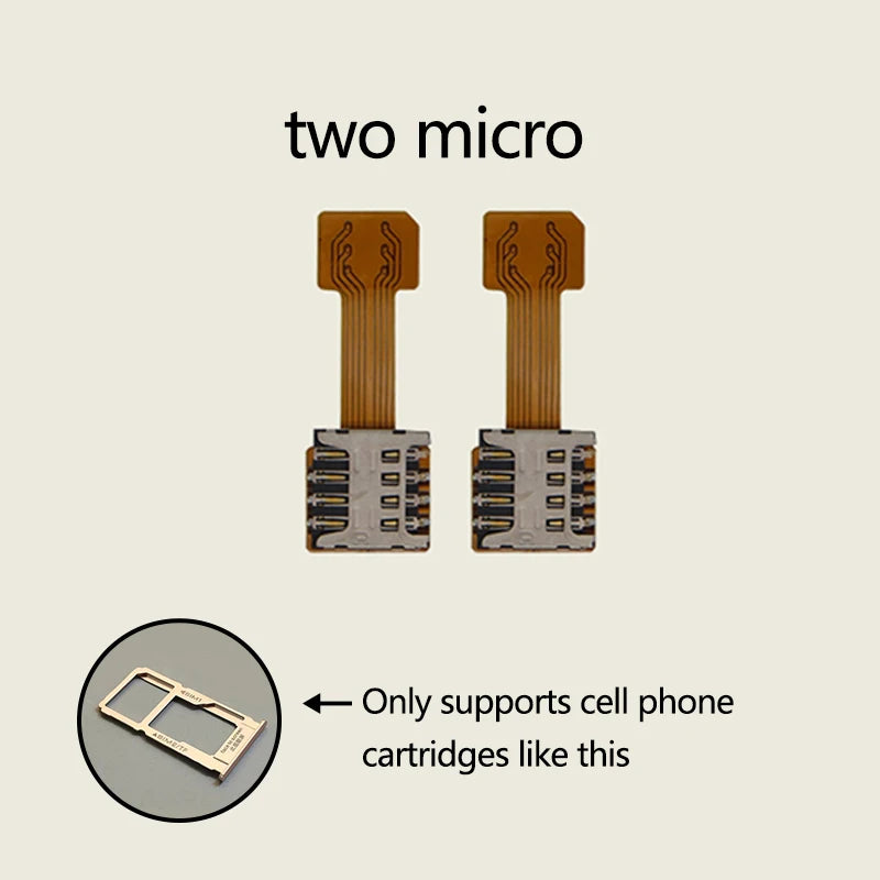 Universal DIY Android Phone TF Dual SIM Card Adapter Nano Cato Hybrid Sim Slot For Micro SD Extender