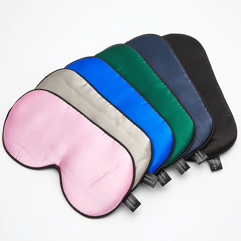 Silk Sleep Mask 100% Light Blocking Travel Nap Lightweight Eyes Night Mask Health Blindfold Sleeping Shield Soft Eye Care Tools