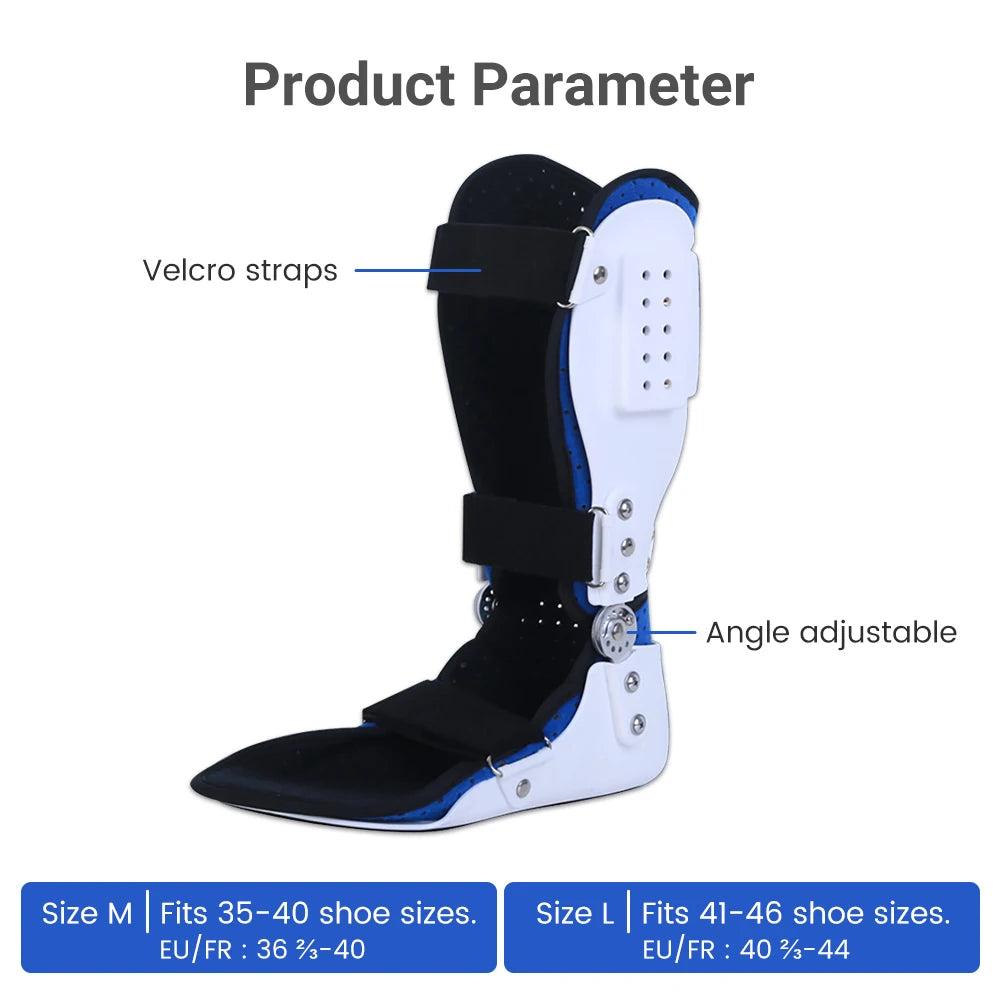 Foot Ankle Fixed Support Brace Medical Adjustable Joint Foot Orthotics Support Protector Stabilizer Fracture Fix Rehabilitation