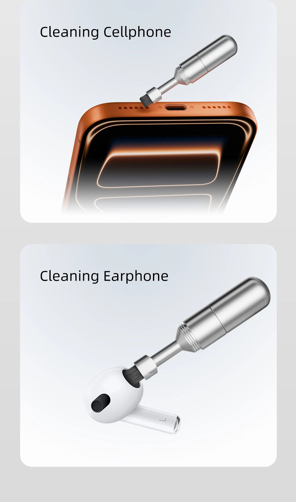 SIM Card Tray Removal Tool Eject Pin Earbuds Cleaning Brush Reset Tool Needle Opener Cleaner Pen Kit for iPhone Headphone