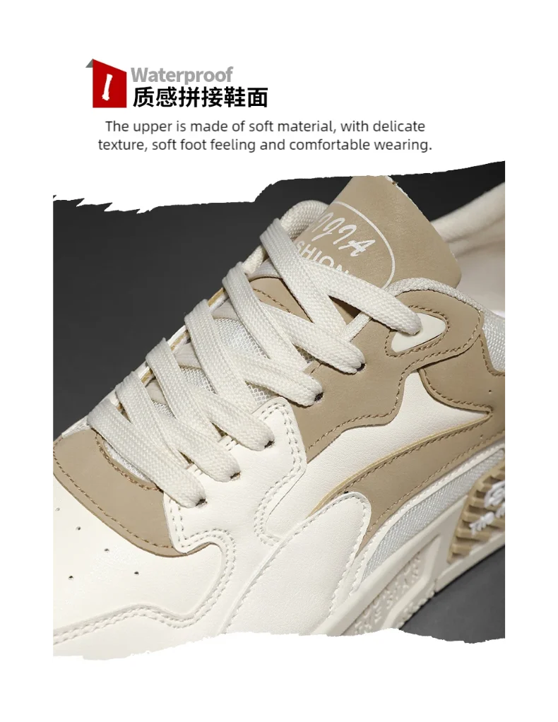 Men's Board Shoes Outdoor Casual Sports Walking Shoes Anti-slip Breathable Vulcanized Shoes Thick Sole Fashion Student Shoes