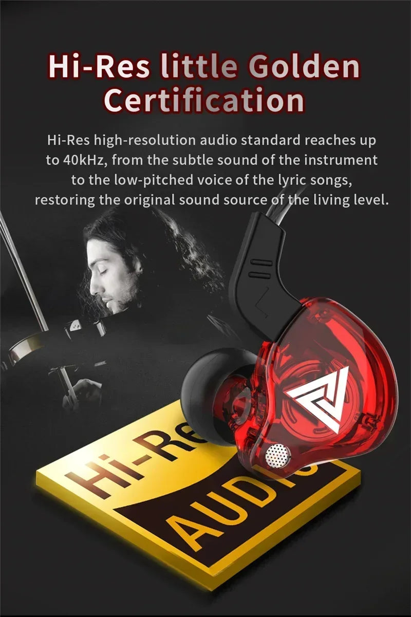 VIKEFON QKZ AK6 In Ear Earphone 6 Dynamic Driver Unit Headphone With Mic Stereo Sports HIFI Subwoofer Headset Monitor Earbuds