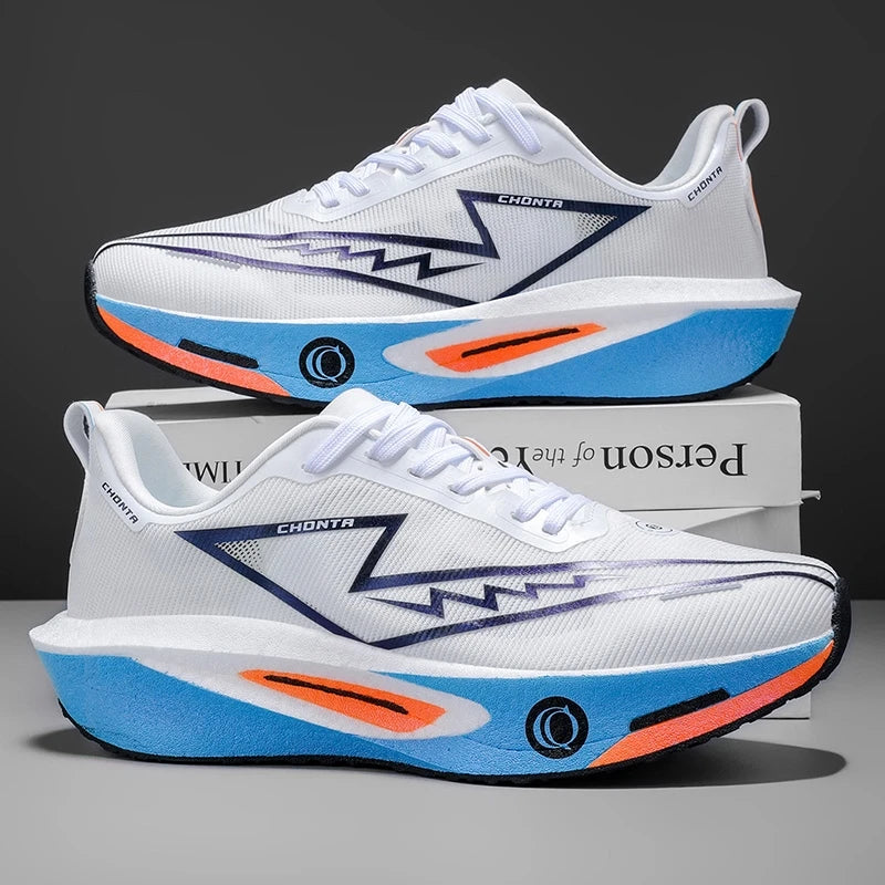 Men's Fashionable Casual Comfortable Sports Running Shoes - Breathable Fabric Upper, Non-Slip, Wear-Resistant, Shock-Absorbing Sole, Round-Toe Lace-Up Casual Running Shoes, Suitable for All Seasons