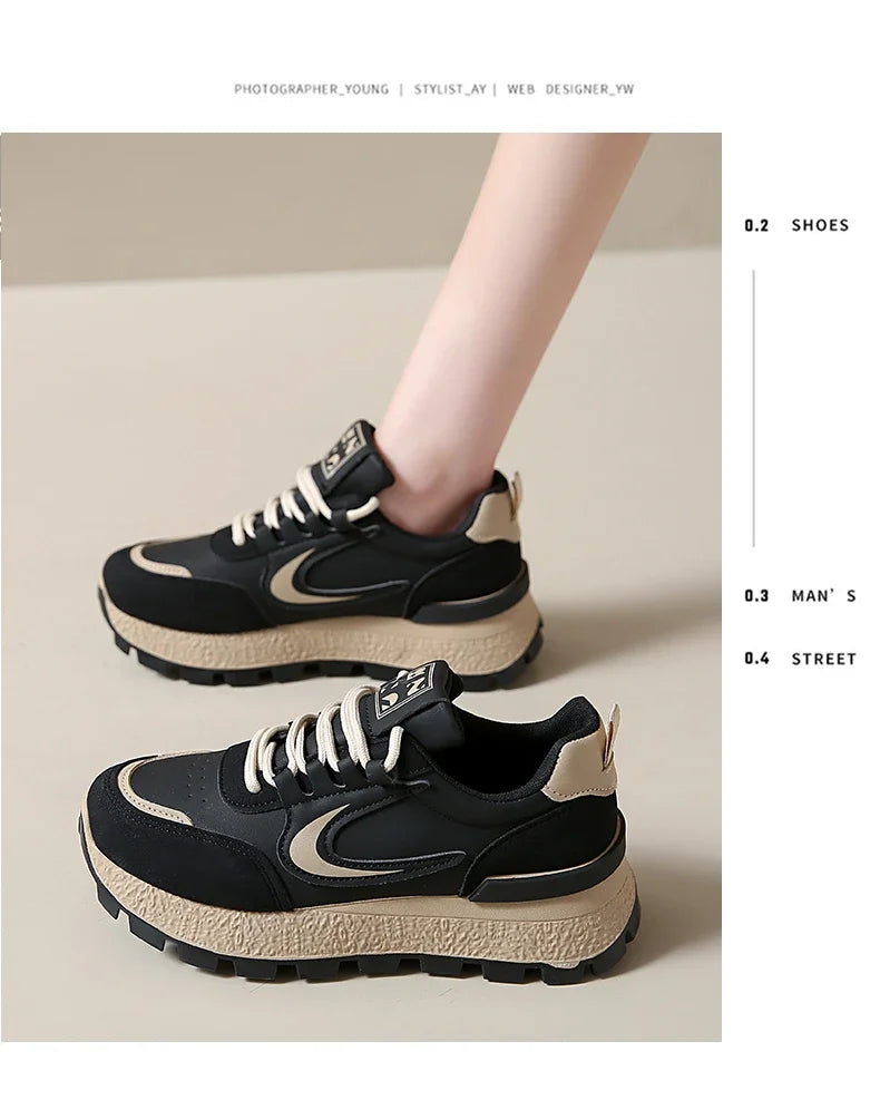 New Fashion Women's Vulcanized Shoes Wear-Resistant Casual Cushioning Sports Shoes Women Low-top Non-Slip Outdoor Running Shoes