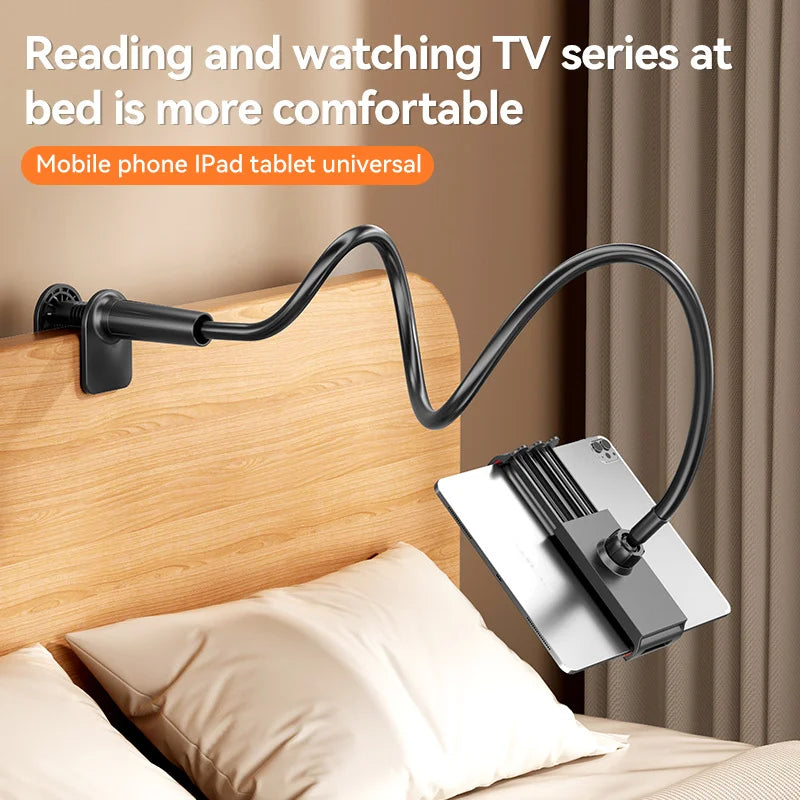 Lazy Holder Spiral Base Bed Top Lazy Artifact Bedhead Phone Tablet Stand for IPad 11 Air Redmi Pad Pro Galaxy Tab Bedside Mount
