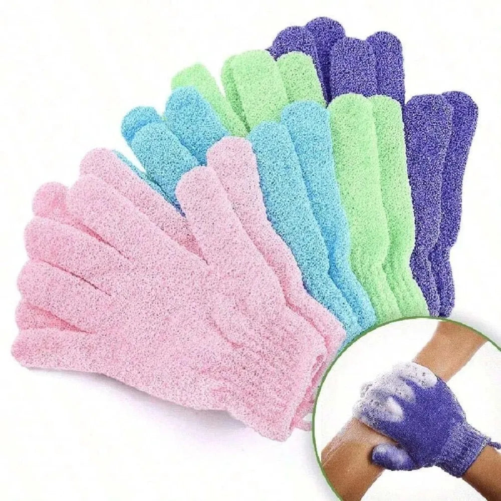 1pcs Reversible Exfoliating Shower Gloves Body Scrub Gloves, Cleansing Tools Bath Towel Bath Products Back Scrub Spa Accessories