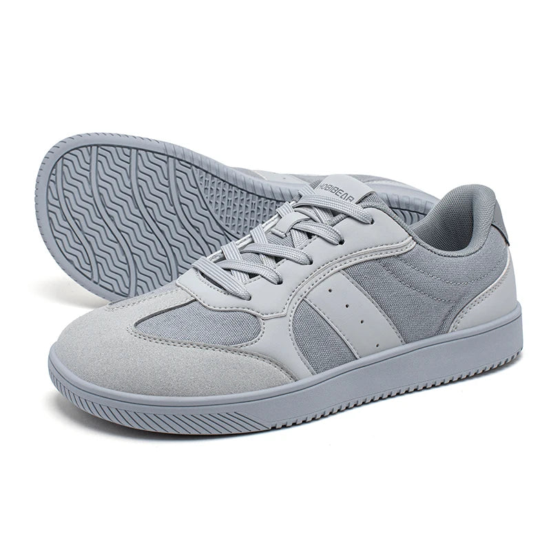 HOBIBEAR Unisex Barefoot Sneakers Wide Toe Minimalist Zero Drop Non Slip Shoes Lace Up Mesh Casual Sneaker