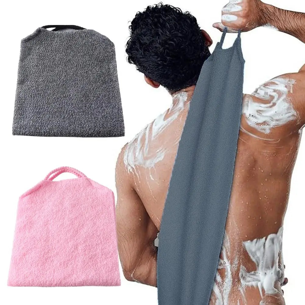 1pc Exfoliating Bath Towel Body Back Scrubber Belt Bath Stretchable Full Body Washcloth Super Absorbent Towel Bathroom Supplies