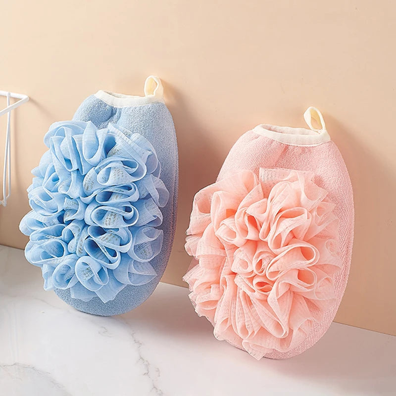 Double-Sided Exfoliating Gloves Body Cleaning Bath Flower Bathroom Shower Ball Body Scrubber Bath Sponge Towel Bathroom Tool