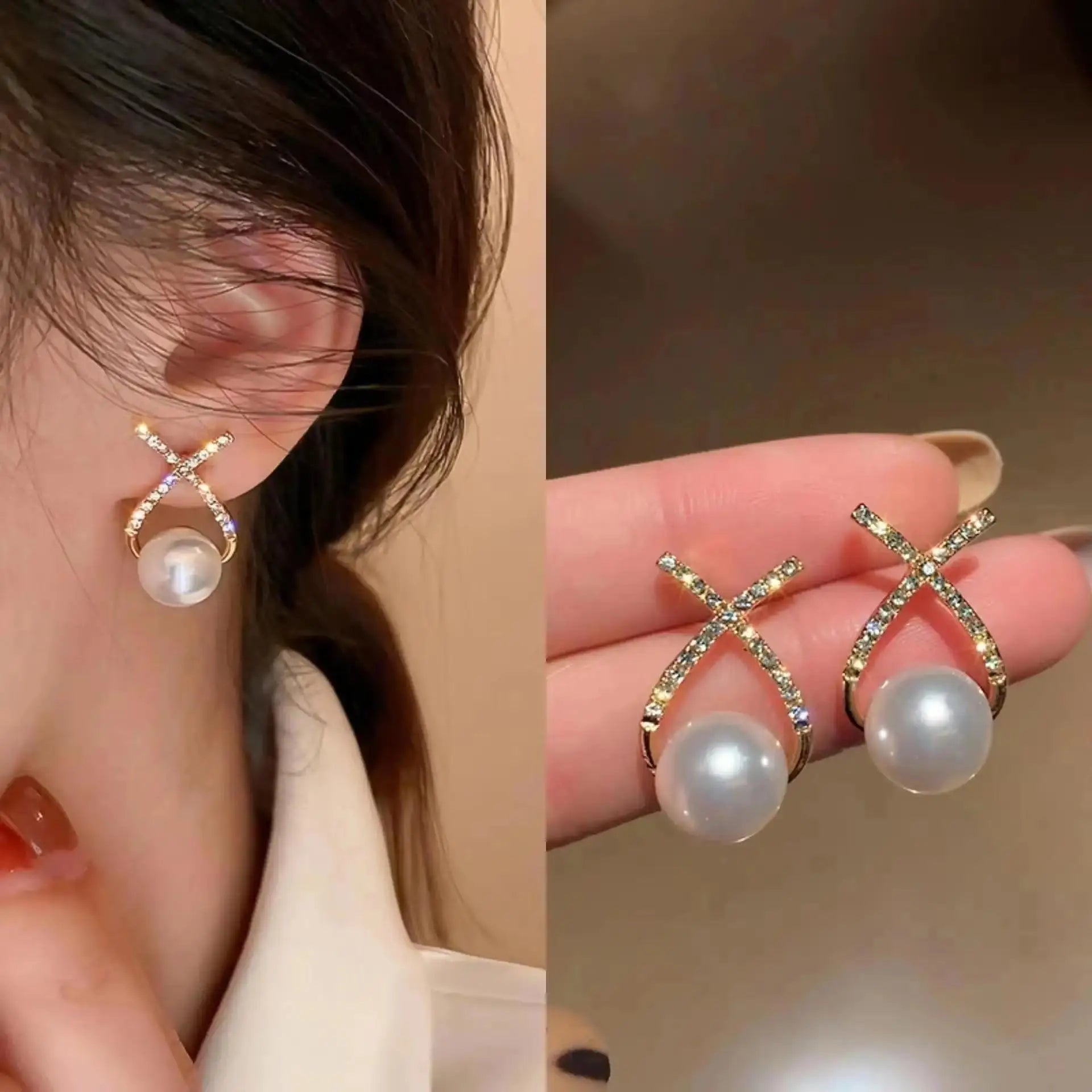 Korean Fashion Zircon Drop Earrings For Women Jewelry 2026 Trending New Luxury Women's Geometric Hoop Earrings Pendientes Gifts