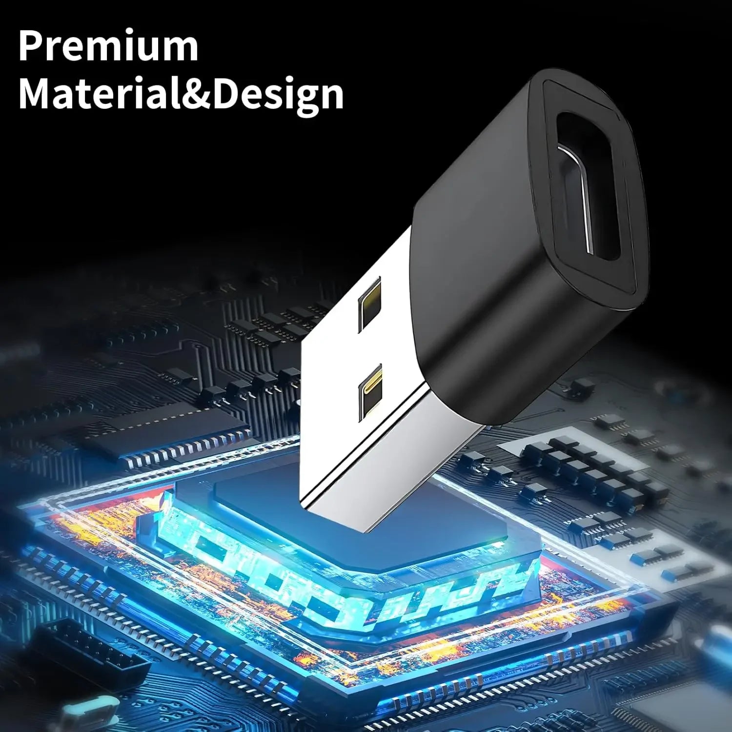 USB to USB-C Adapter, USB-C Female to USB Male Fast Charging and OTG Converter, Compatible with iPhone 1/14/13/12/11 Pro Max Plu