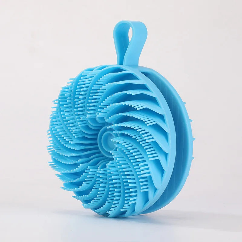 Silicone double-sided bath brush, painless bath artifact, two-in-one shampoo and massage brush, no pain, no skin bath brush