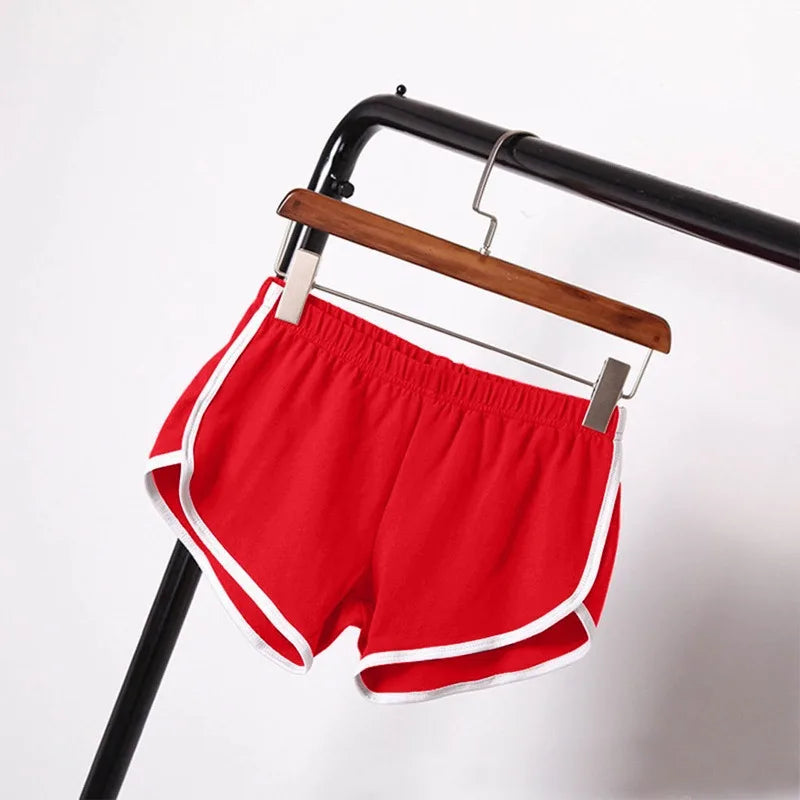 2026 Women's Summer Yoga Beach Shorts Sports Shorts Women's Home Casual Shorts Solid Color Fashion Candy Color Hot Pants Shorts