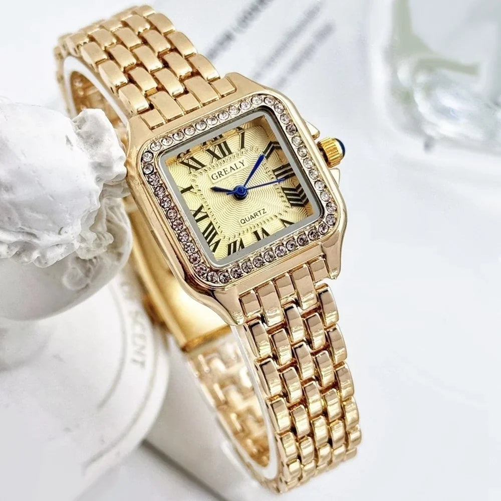 Luxury  Women Watches Fashion Square Quartz Wristwatch Simple Ladies Clock Reloj Mujer