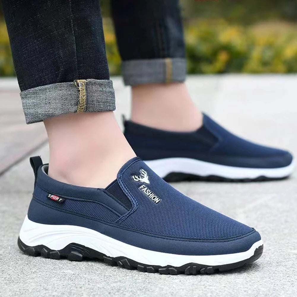 Men Orthopedic Travel Plimsolls Breathable Casual Travel Shoes Non-Slip Comfortable for Outdoor Activity Hiking Walking