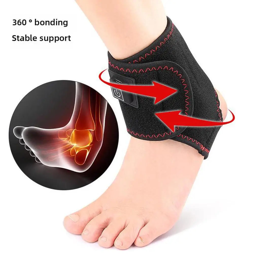 Electric USB Heating Ankle Pad Adjustable Temperature Electric Ankle Warmers Stabilizer Brace Foot Heating Pad Joint Relief
