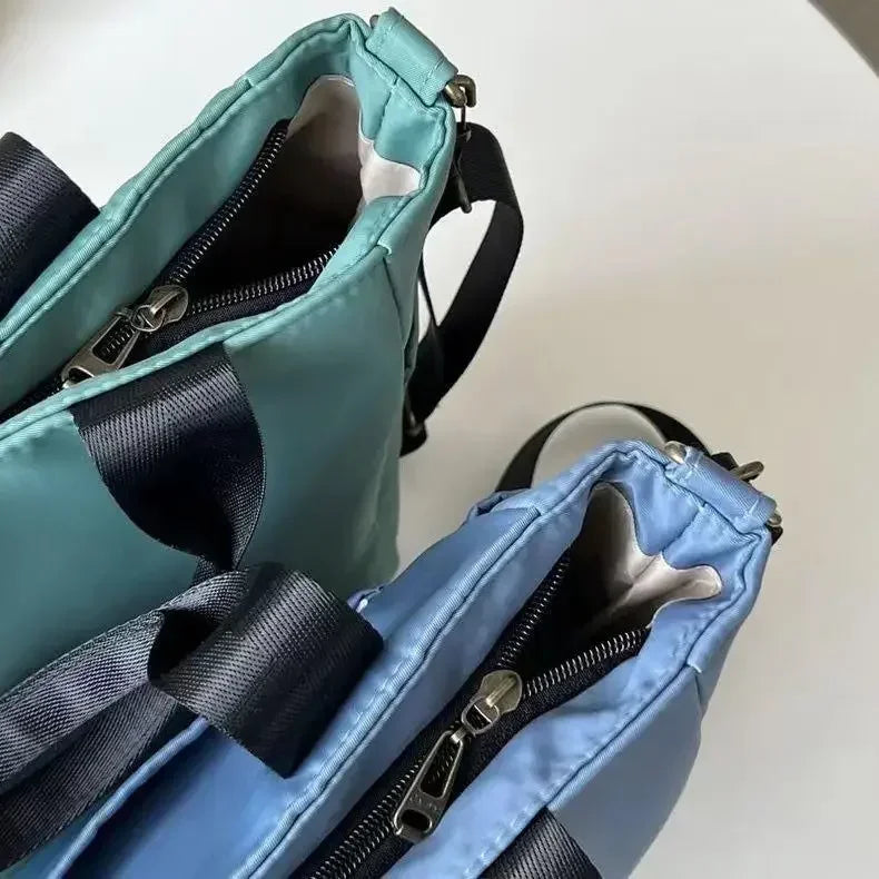 2024 New Casual Tote Large Capacity Shoulder Bag Nylon Waterproof Canvas Handbag Simple Fashion Messenger Bags for Schoolgirl
