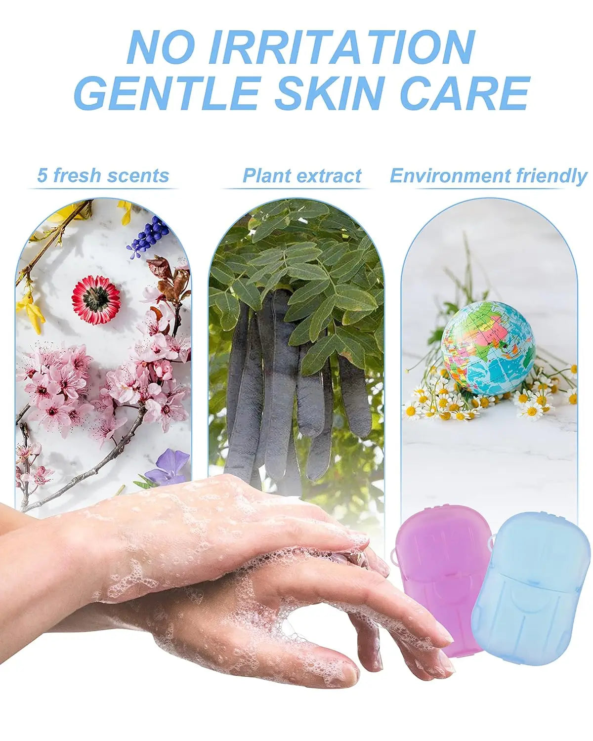 5/10/20 Boxes Scented Hand Soap Sheets – Colorful Dissolvable Paper Soap for Travel, Camping & On-the-Go Hand Washing