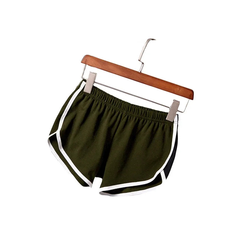 2026 Women's Summer Yoga Beach Shorts Sports Shorts Women's Home Casual Shorts Solid Color Fashion Candy Color Hot Pants Shorts