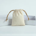 10pcs Natural Cotton Burlap Jute Canvas Gift Bags for Jewelry Necklace Earring Ring Soap Organizer Pouch Christmas Wedding Favor