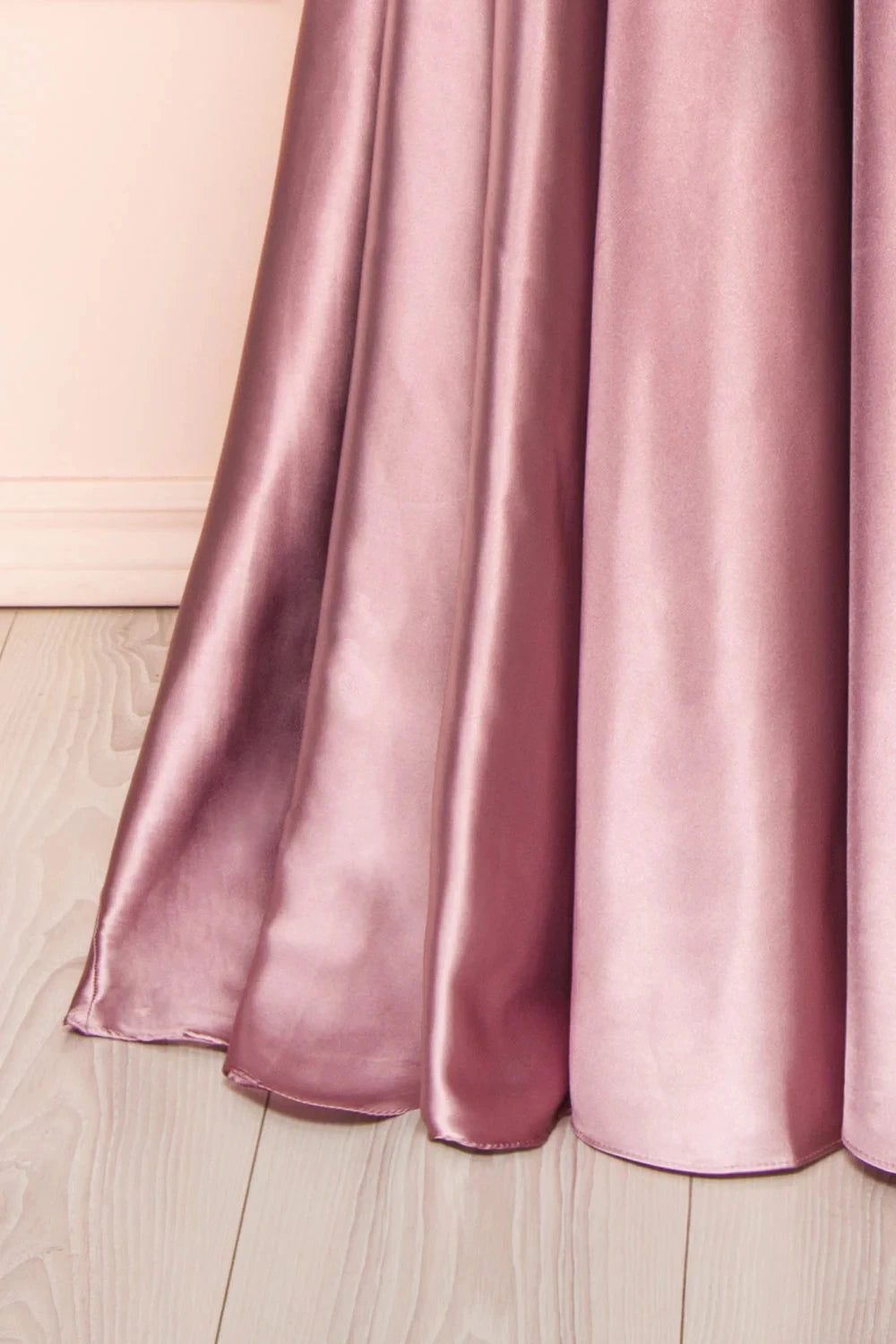 BABYONLINE Elegant Bridesmaid Dress Cowl Neck Adjusted Spaghetti Silky-satin Fabric A-line Silhouette Wedding Women Long Gown