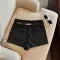 Autumn Black White Elegant Fashion Sexy Slim Short Pant Clothes Women Casual Beige Pockets High Waist Office Lady Shorts Simple