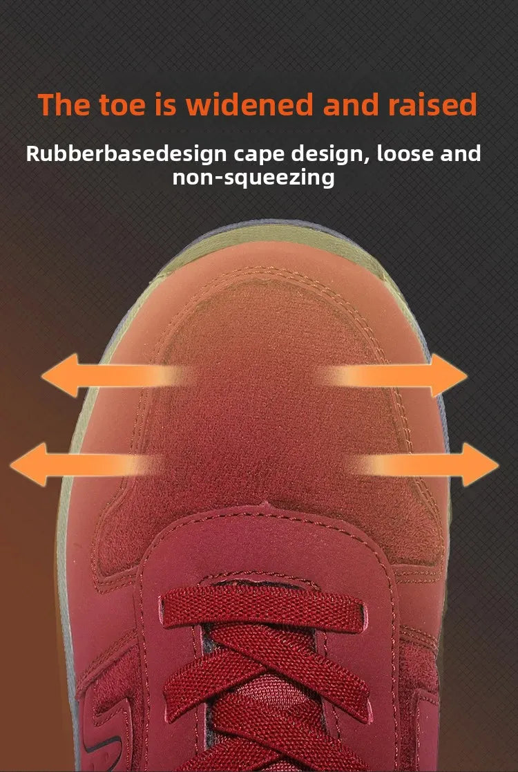 Winter High Top Snow Boots Men's Cotton Shoes Warm Fleece Lined Outdoor Anti-slip Casual Flats for Elderly And Middle-aged