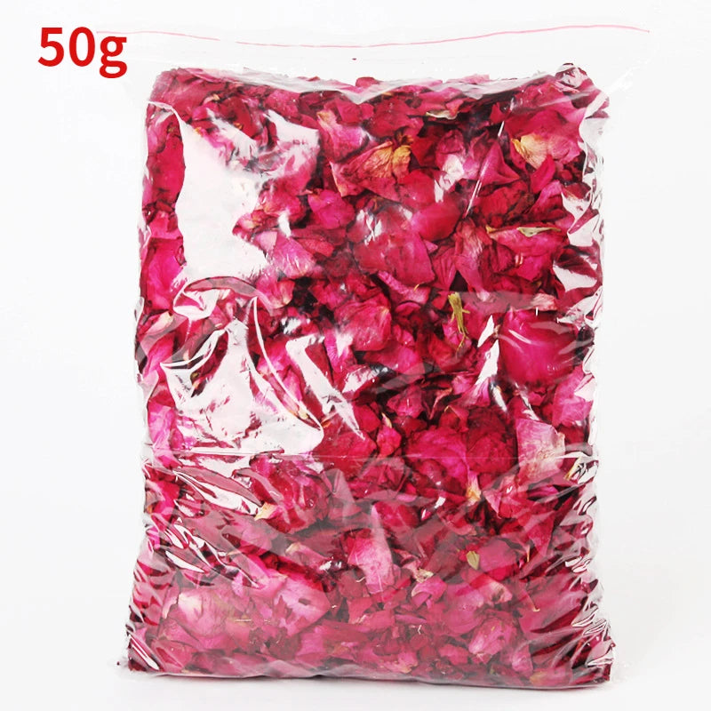 30/50/100g Romantic Natural Dried Rose Petals Bath Dry Flower Petal Spa Whitening Shower Aromatherapy Bathing Supply