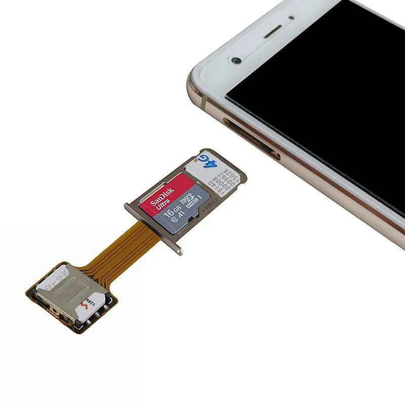 Universal DIY Android Phone TF Dual SIM Card Adapter Nano Cato Hybrid Sim Slot For Micro SD Extender