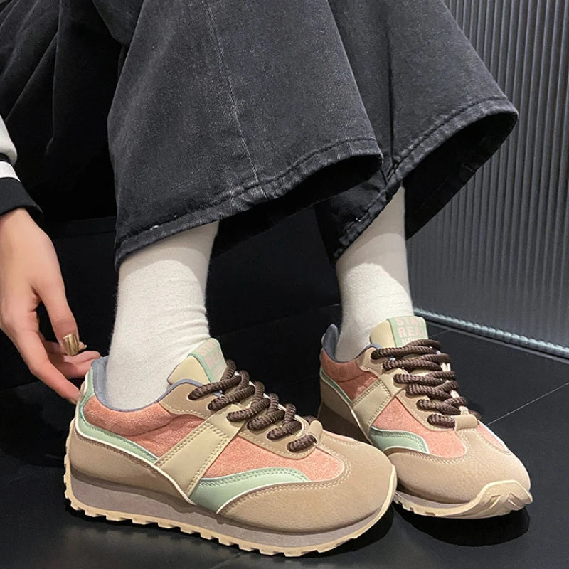 Women's Luxary Sneakers Vintage Platform Sports Shoes Women 2025 Autumn New Sports Running Casual Shoes Ladies Vulcanize Shoes