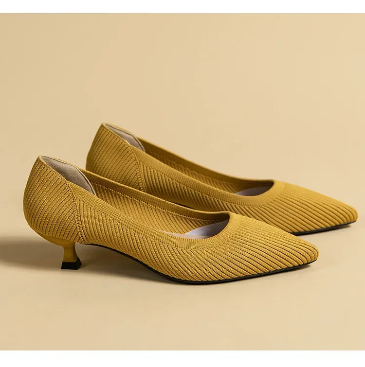 Women's Solid Color Flat Shoes Casual Fashion Breathable Non Slip Rubber Sole Pointed Non-Slip Comfortable Spring and Autumn