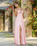 9 Colors Bridesmaid Dress Women 2023 Sister Group Dress Sexy Split V Neck Backless Sleeveless Formal Wedding Evening Party Gowns